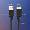 Ugreen kabel przewód USB-A 3.0 - Micro USB-B SuperSpeed 5Gb/s 1m czarny (US130)