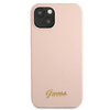 Guess GUHMP13MLSLMGLP iPhone 13 6,1" jasnoróżowy/light pink hardcase Silicone Script Gold Logo Magsafe