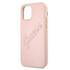 Guess GUHCP12LRSAVSRG iPhone 12 Pro Max 6,7" różowy/pink hardcase Saffiano Vintage Script