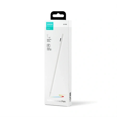 Rysik aktywny Joyroom JR-X9S stylus z 2 wymiennymi końcówkami - biały