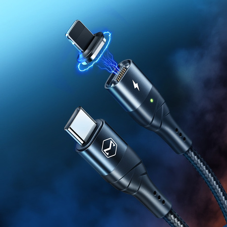 MCDODO KABEL MAGNETYCZNY USB-C PD LIGHTNING DO IPHONE XS 11 12 13 14 20W 1M