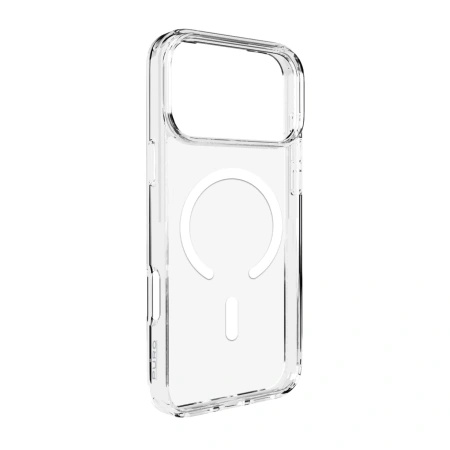 Etui Puro Lite Mag TPU+PC kompatybilne z MagSafe na iPhone 17 Pro Max - przezroczyste z białym pierścieniem