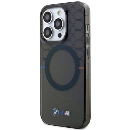 Etui BMW Pattern MagSafe na iPhone 15 Pro Max - szare
