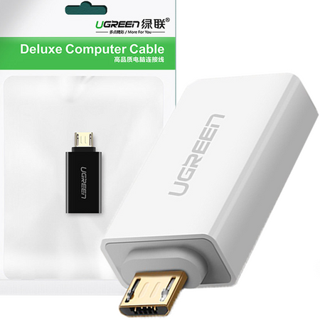 Ugreen adapter przejściówka micro USB - USB 2.0 OTG biała (US195)