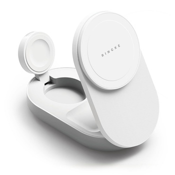 RINGKE 3IN1 MAGNETIC MAGSAFE WIRELESS FOLDING CHARGER 25W QI2.2 WHITE