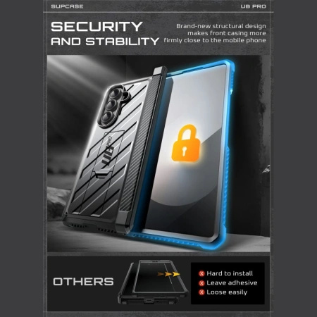 Etui Supcase Unicorn Beetle Pro na Samsung Galaxy Z Fold 7 - czarne