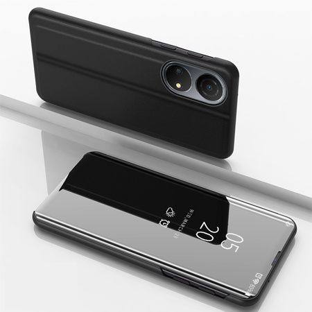 Clear View Case etui Honor X7 / Honor Play 30 Plus pokrowiec z klapką czarne