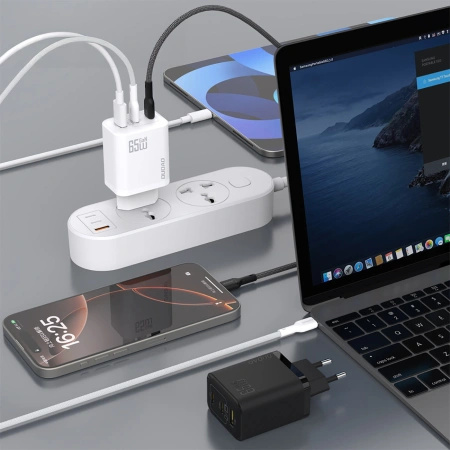 DUDAO ŁADOWARKA SIECIOWA 65W GAŃ DO TELEFONÓW 1 USB-C Z KABLEM