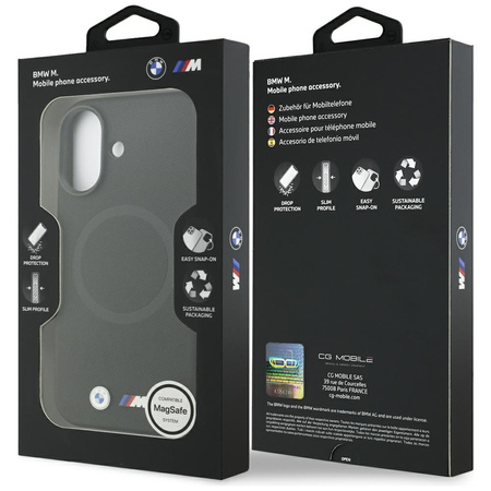 Etui BMW M FW Metal Logo MagSafe do      iPhone 17 czarny