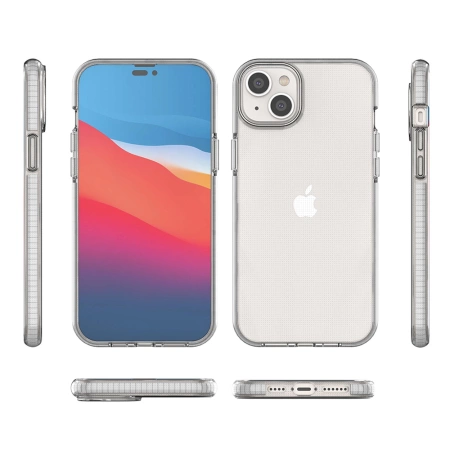 HURTEL ETUI CASE SILIKONOWE DO IPHONE 14 PLUS POKROWIEC Z RAMKĄ SPRING