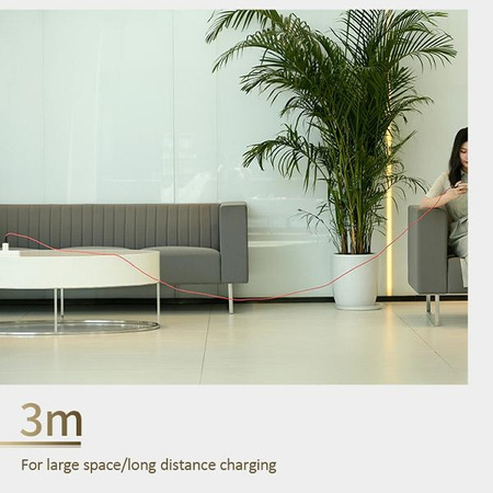 USAMS KABEL PLECIONY U41 DO LIGHTNING 3M DO TELEFONÓW APPLE SZYBKIE