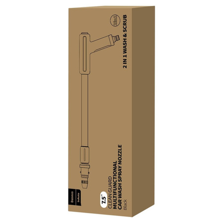 Baseus Clean Guard wielofunkcyjny pistolet lanca mop wąż (7,5 m) do mycia auta samochodu czarny (CRXC01-E01)