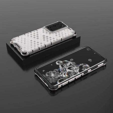 HURTEL POKROWIEC PANCERNY DO SAMSUNG GALAXY S22 ULTRA Z PRZEŹROCZYSTĄ RAMKĄ