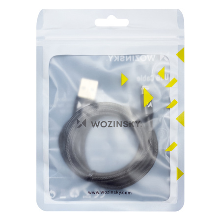 Wozinsky kabel przewód USB - Lightning 2,4A 1m czarny (WUC-L1B)