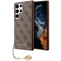 Etui Guess GUHCS23LGF4GBR S23 Ultra S918 - brązowe 4G Charms Collection