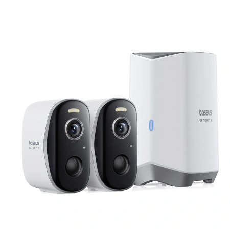 Zestaw monitoringu zewnętrznego Baseus Security N1 2K (2 kamery) - biały