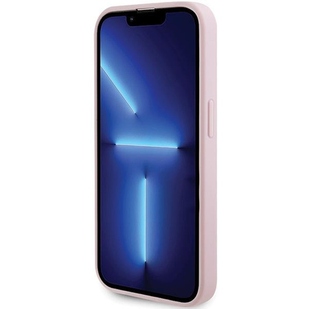 Etui Guess GUHMP13LPSAHMCP na iPhone 13 Pro / 13 - różowe Saffiano MagSafe