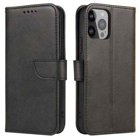 HURTEL ETUI MAGNET CASE DO IPHONE 14 PLUS Z KLAPKĄ I PODSTAWKĄ WYTRZYMAŁE