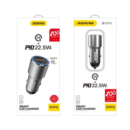DUDAO ŁADOWARKA SAMOCHODOWA USB 22,5W DO TELEFONÓW Z QUICK CHARGE USB TYP C
