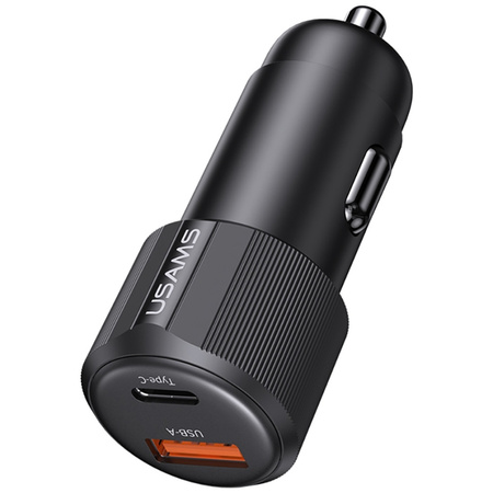 USAMS ŁADOWARKA SAMOCHODOWA 60W DO TELEFONÓW USB-C I USB-A SZYBKIE