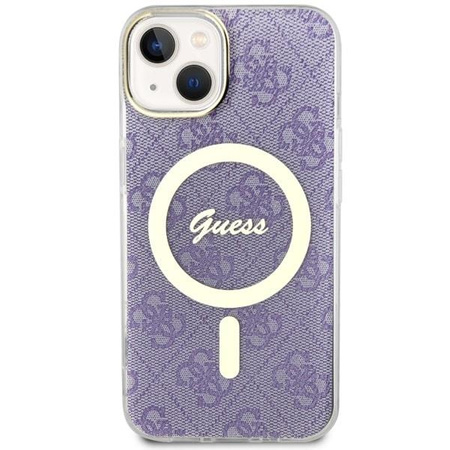 Etui Guess GUHMP14SH4STU na iPhone 14 purpurowy/purple hardcase 4G MagSafe