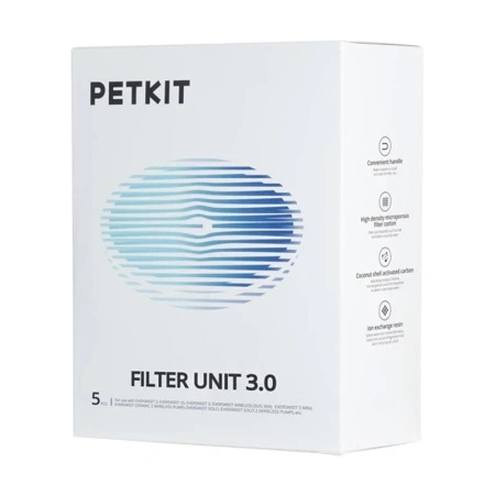 PETKIT FILTRY DO FONTANNY EVERSWEET 5 SZTUK DO CZYSZCZENIA I FILTRACJI WODY