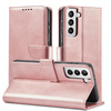 Magnet Case elegancki futerał etui pokrowiec z klapką i funkcją podstawki Samsung Galaxy S22+ (S22 Plus) różowy