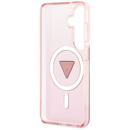 Etui Guess IML Gradient Triangle MagSafe do Samsung Galaxy S26 różowy