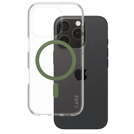 Etui CARE by PanzerGlass Flagship Case z MagSafe na iPhone 16 Pro - zielone