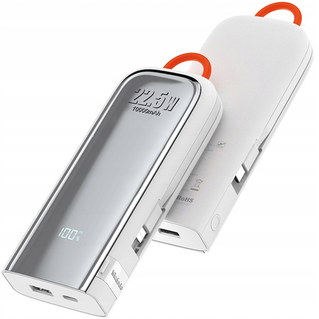 Powerbank, 10000 Mah, 3W1, USB-A, USB-C PD, 22.5W, Biały, Mcdodo
