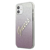 Guess GUHCP12SPCUGLSPI iPhone 12 mini 5,4" różowy/pink hardcase Glitter Gradient Script
