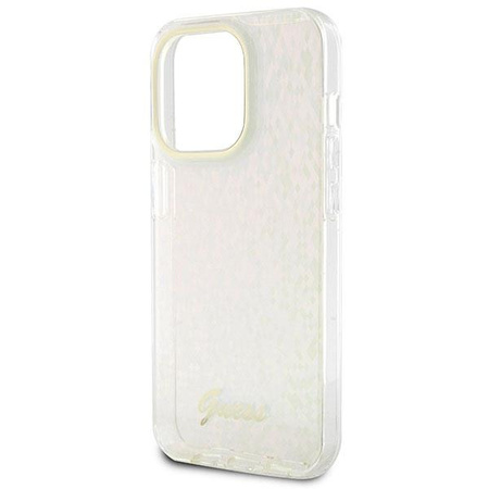 Guess GUHCP15XHDECMP iPhone 15 Pro Max 6.7" różowy/pink hardcase IML Faceted Mirror Disco Iridescent