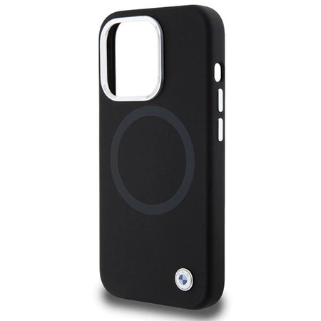 Etui BMW Signature Liquid Silicone MagSafe na iPhone 15 Pro Max - czarne