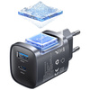 USAMS ŁADOWARKA SIECIOWA CC290 T66 45W DO TELEFONÓW USB-A USB-C GŁADKA