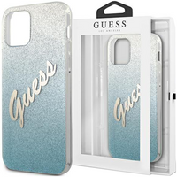 Guess GUHCP12MPCUGLSBL iPhone 12/12 Pro 6,1" niebieski/blue hardcase Glitter Gradient Script