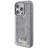 Etui Guess Sequin Script Metal na iPhone 15 Pro Max - srebrne