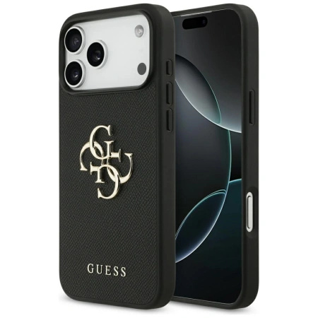 GUESS ETUI GRAINED BIG 4G CLASSIC LOGO DO IPHONE 17 PRO MAX LUKSUSOWA