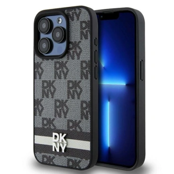 DKNY ETUI HARDCASE DO IPHONE 15 PRO MAX 6.7 Z PASKIEM I WZOREM CHECKERED