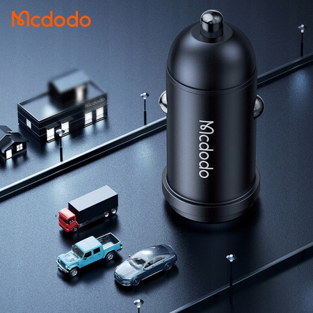 MCDODO FAST CAR CHARGER FOR PHONE USB-C LED + USB-C CABLE 1M