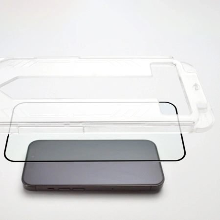 Szkło hartowane 9H z ramką montażową do iPhone 14 Pro Max Wozinsky Premium Glass - czarne