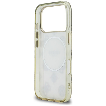 Etui Guess IML Peony Dot MagSafe do      iPhone 17 Pro beżowy