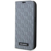 Etui Karl Lagerfeld Saffiano Monogram KLBKP14LSAKLHPG na iPhone 14 Pro - srebrne