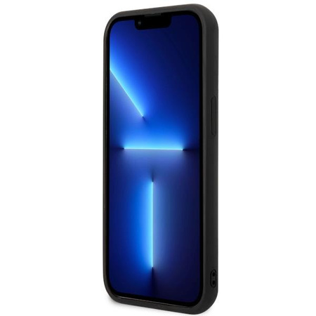 Etui Karl Lagerfeld KLHCP14M3DRKINK na iPhone 14 Plus 6.7" - czarne Rubber Ikonik 3D