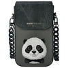 Nimmy Zestaw 3w1 torebka na telefon +    portfel + etui na lokalizator czarny/black Big Eyed Pet 2.0 Panda
