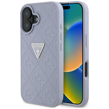 GUESS ETUI CASE POKROWIEC TPU DO IPHONE 16 Z LOGO METALOWYM I WZOREM