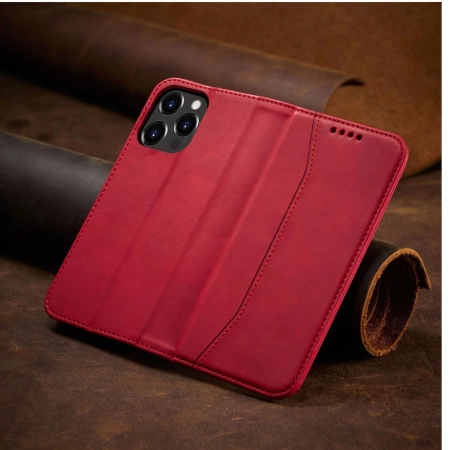 Magnet Fancy Case etui iPhone 14 Pro Max pokrowiec z klapką portfel podstawka czerwone