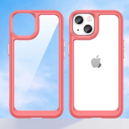 OUTER SPACE CASE SZTYWNE ETUI DO IPHONE 14 Z RAMKĄ ŻELOWĄ OCHRONA NA