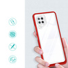 Clear 3in1 etui do Samsung Galaxy A42 5G żelowy pokrowiec z ramką czerwony