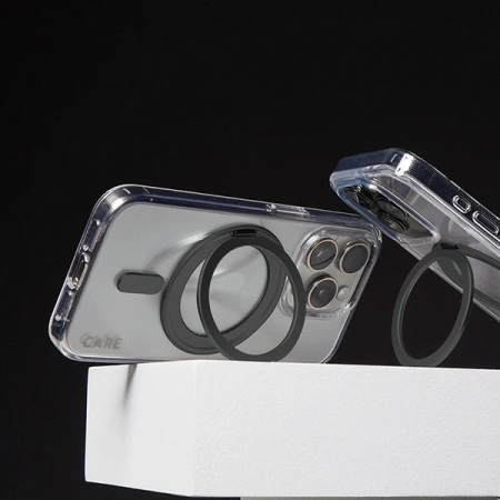 Etui CARE by PanzerGlass Feature Kickstand Case z MagSafe na iPhone 16 Pro - czarne