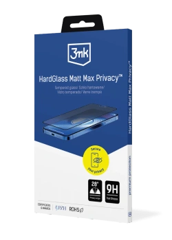 3MK SZKŁO HARTOWANE MATT MAX PRIVACY DO APPLE IPHONE 17 PRO OCHRONA